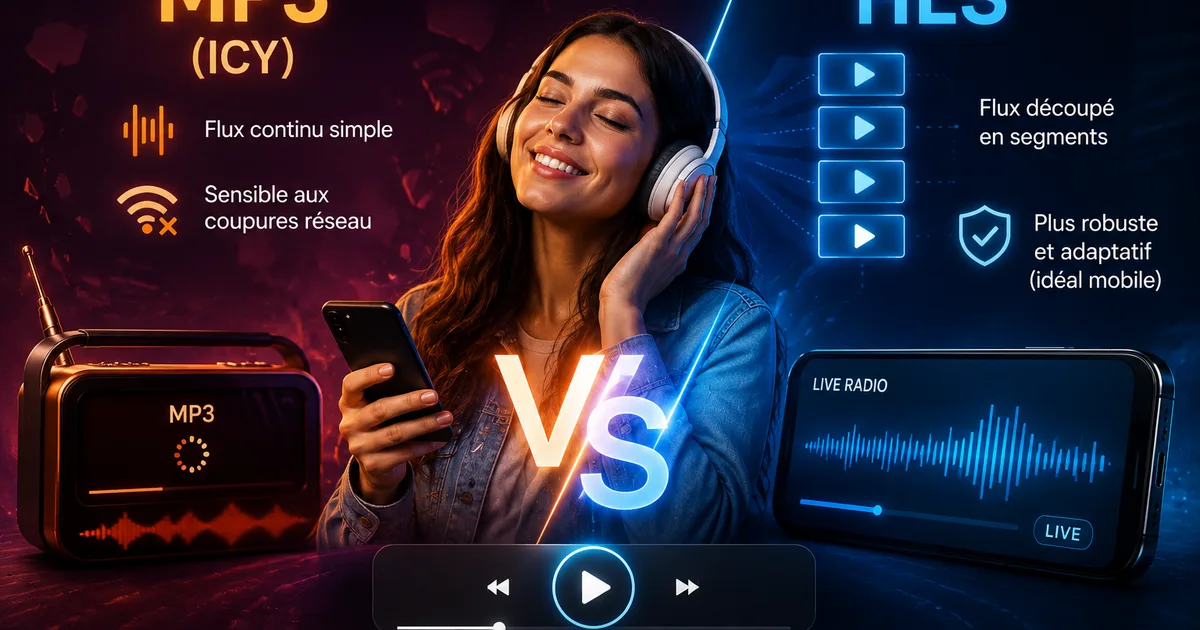 Streaming audio : HLS vs MP3, ce qui change pour écouter la radio
